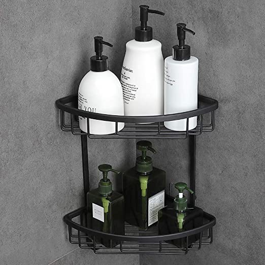 Black Bathroom Shelf Organizer