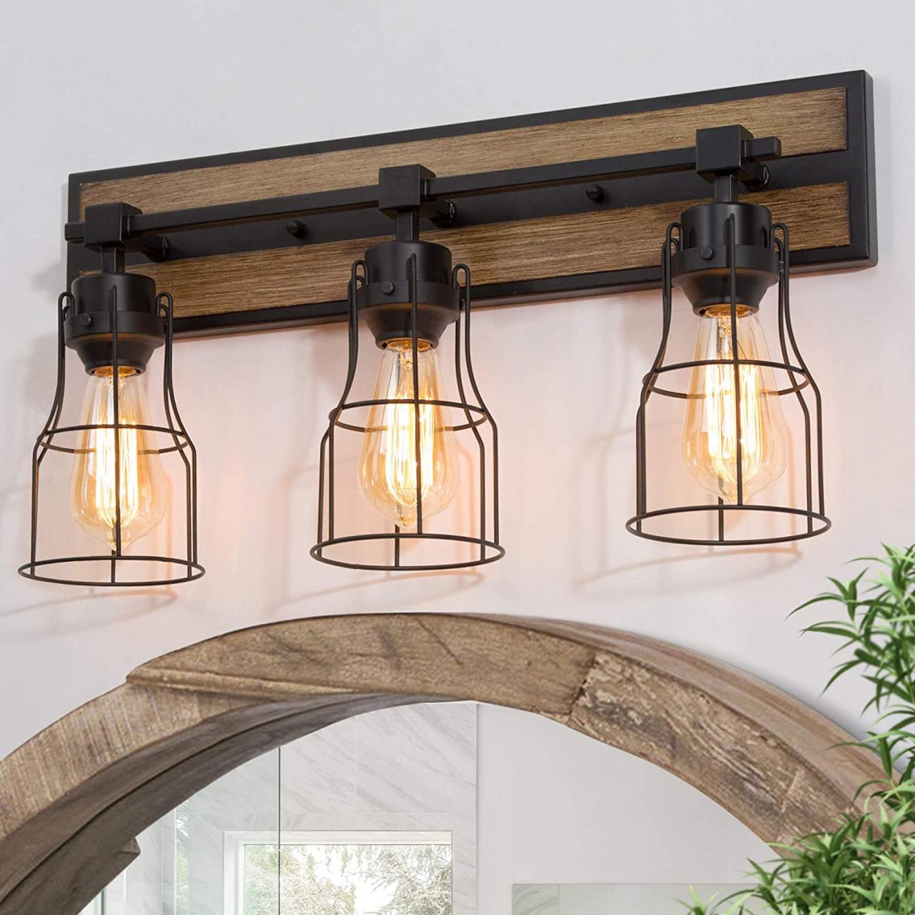 Rustic Farmhouse Bathroom Lighting