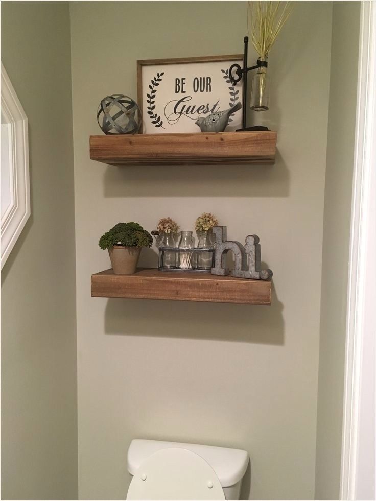 Half Bath Shelf Decor Ideas
