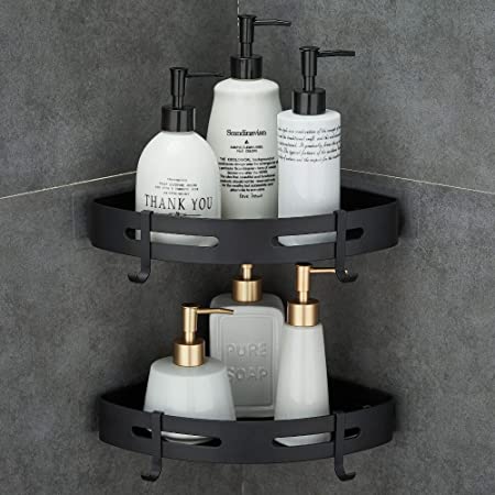 Bathroom Easy Stick Corner Shelf