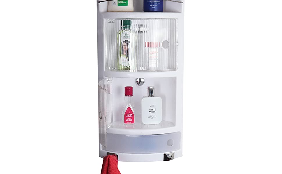 Cipla Plast Crystal Bathroom Cabinet White