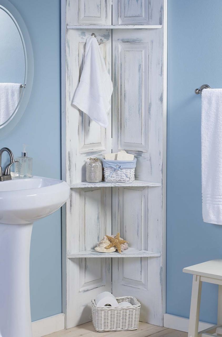 Bathroom Corner Shelf DIY