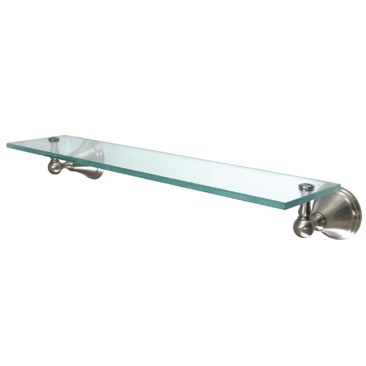 Bathroom Glass Shelf Brushed Nickel