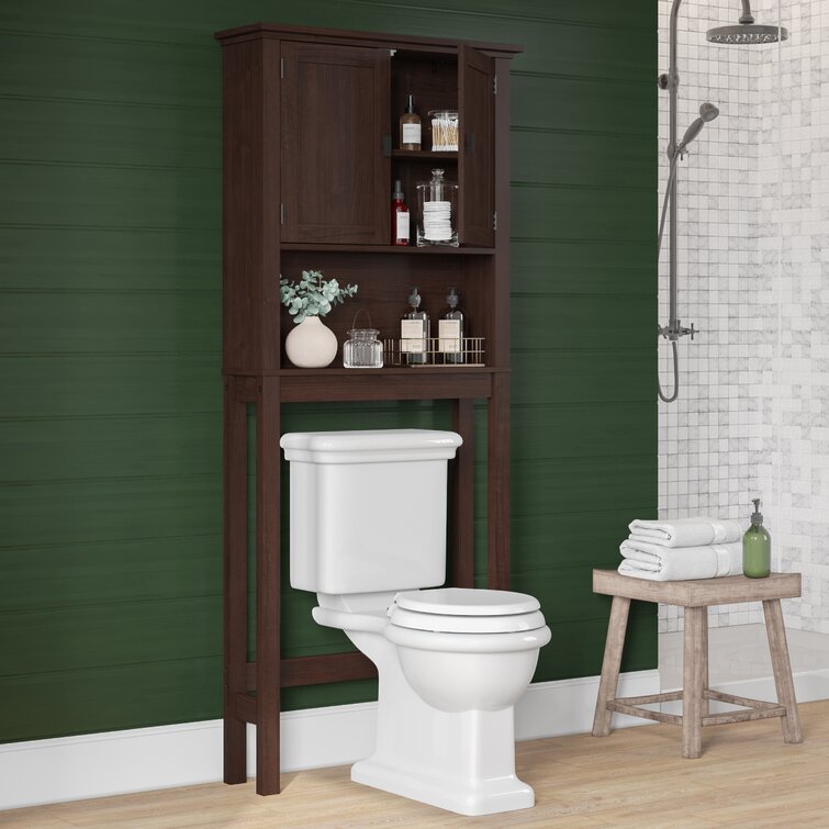 Bathroom Shelves over Toilet Brown
