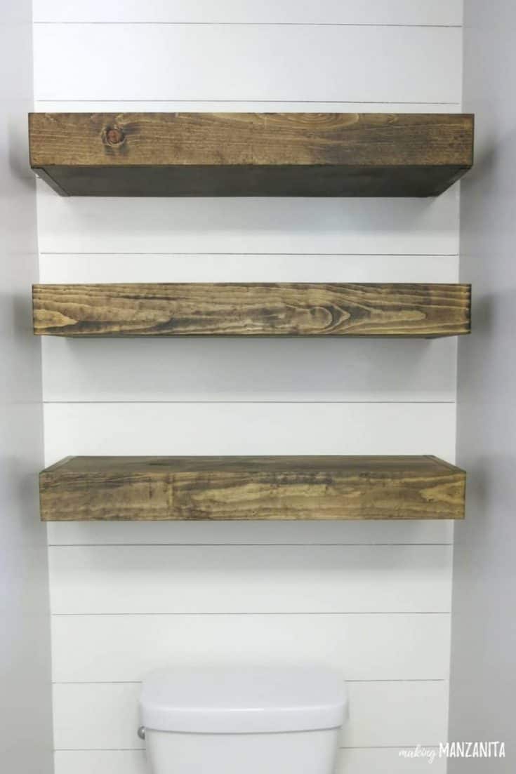Bathroom Floating Shelf Size