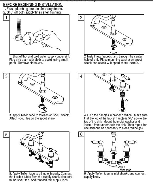 Bathroom Sink Installation Instructions