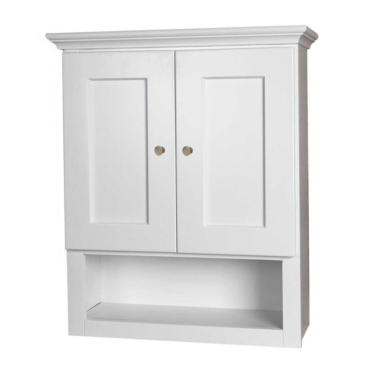 White Shaker Bathroom Storage