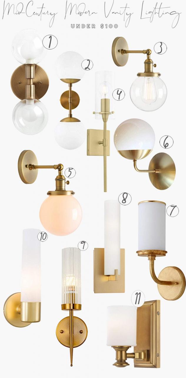 Mid Century Modern Bathroom Lighting Fixtures