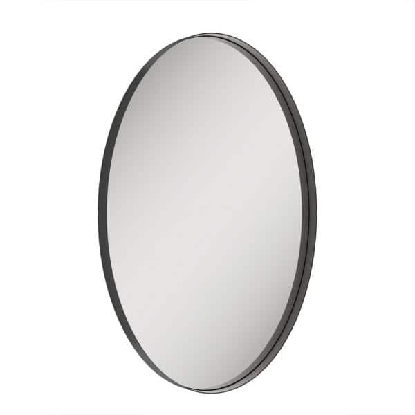 Black Oval Bathroom Mirror