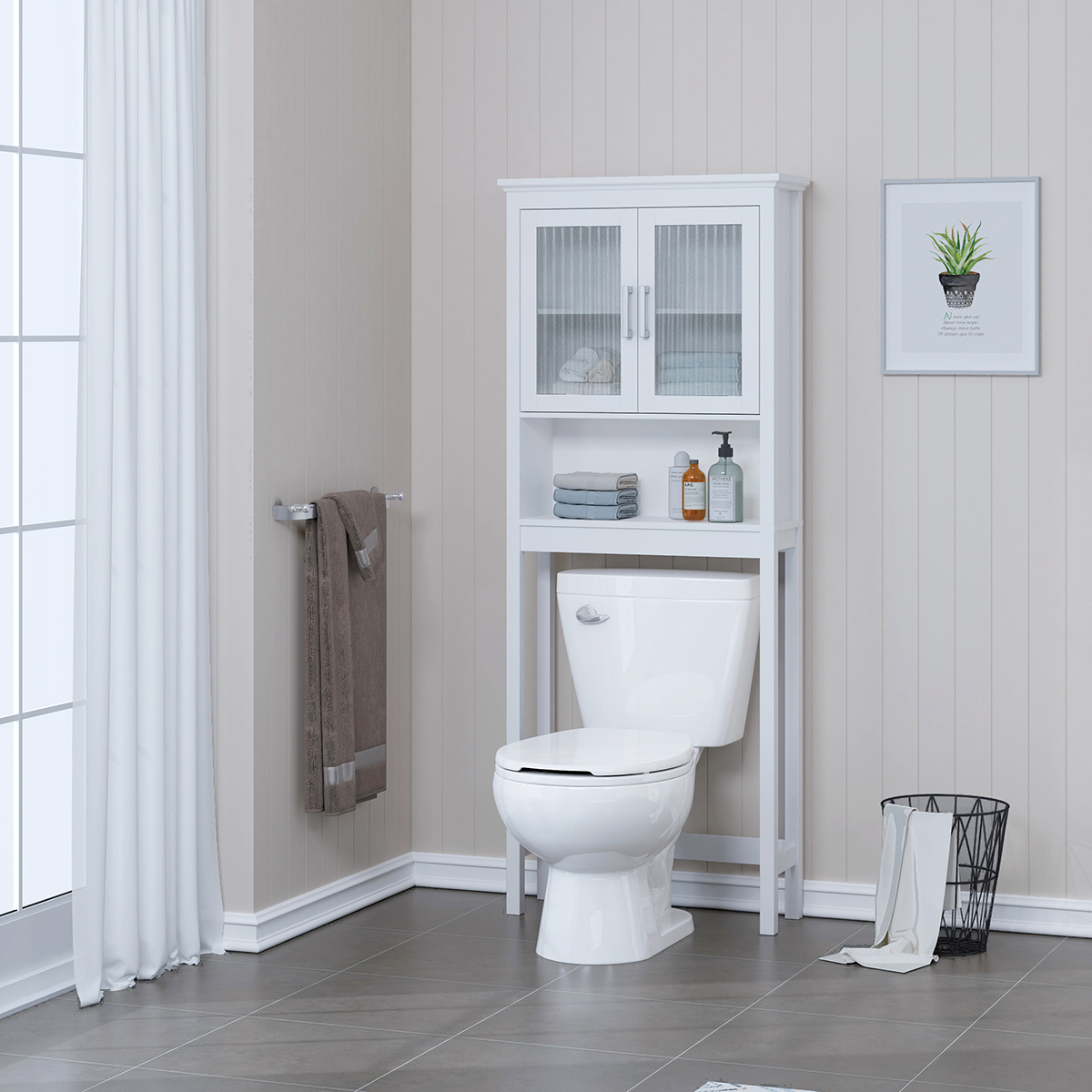 Bathroom Storage Tower Over Toilet