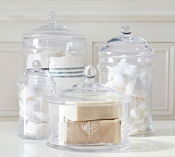 Bathroom Storage Glass Jars