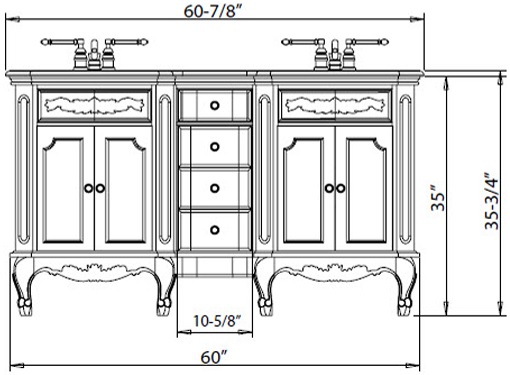 Dimensions Of Bathroom Cabinets