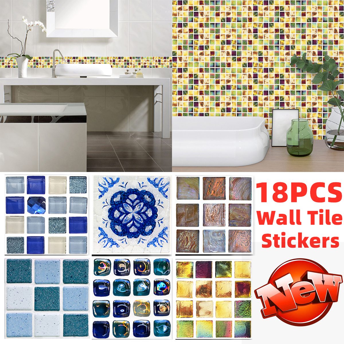 Self Adhesive Bathroom Tile Stickers