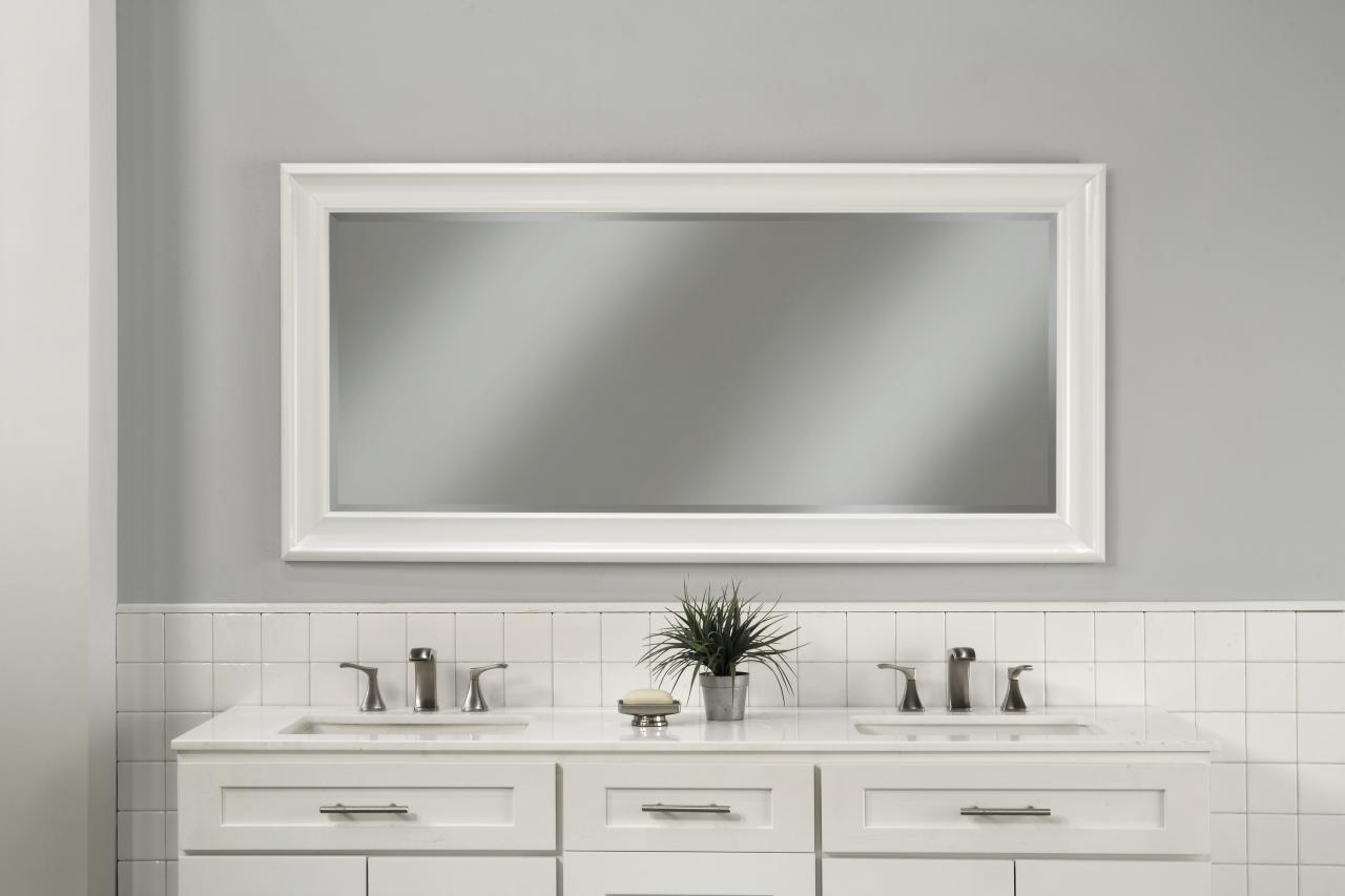 White Bathroom Vanity Mirror