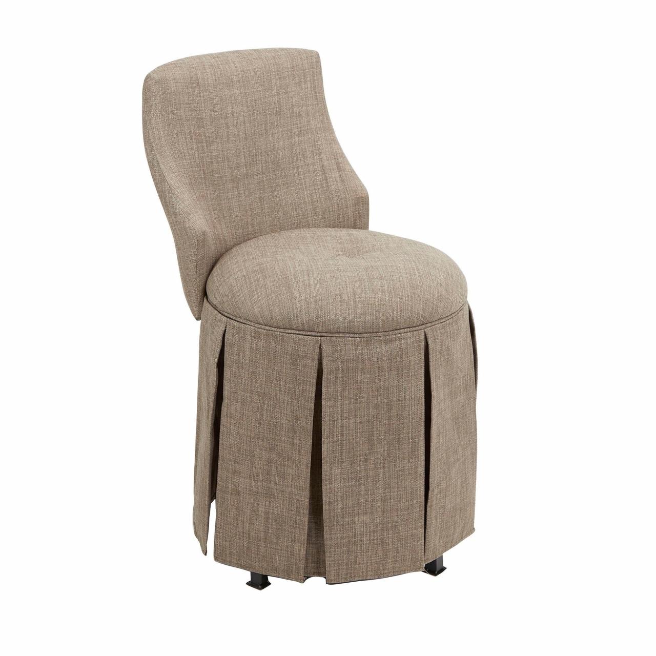Bathroom Vanity Stool With Back