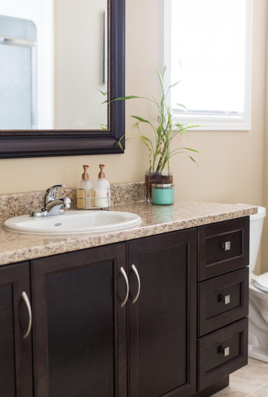 Black Brown Bathroom Cabinet