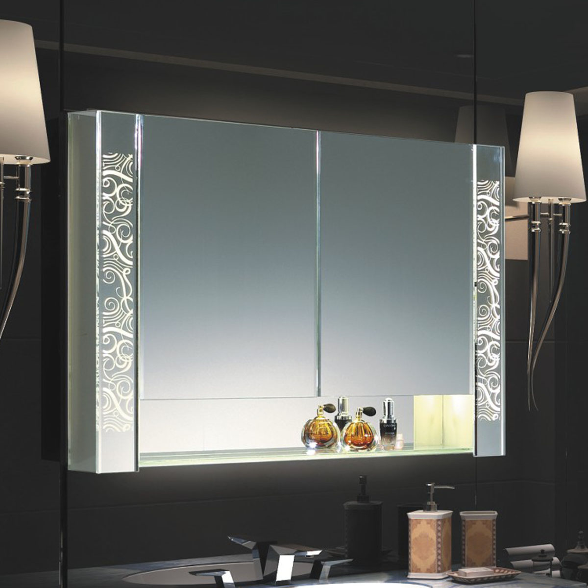 Bathroom Mirrored Wall Cabinets With Lights