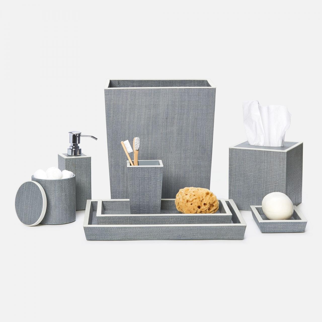 Grey And Blue Bathroom Accessories