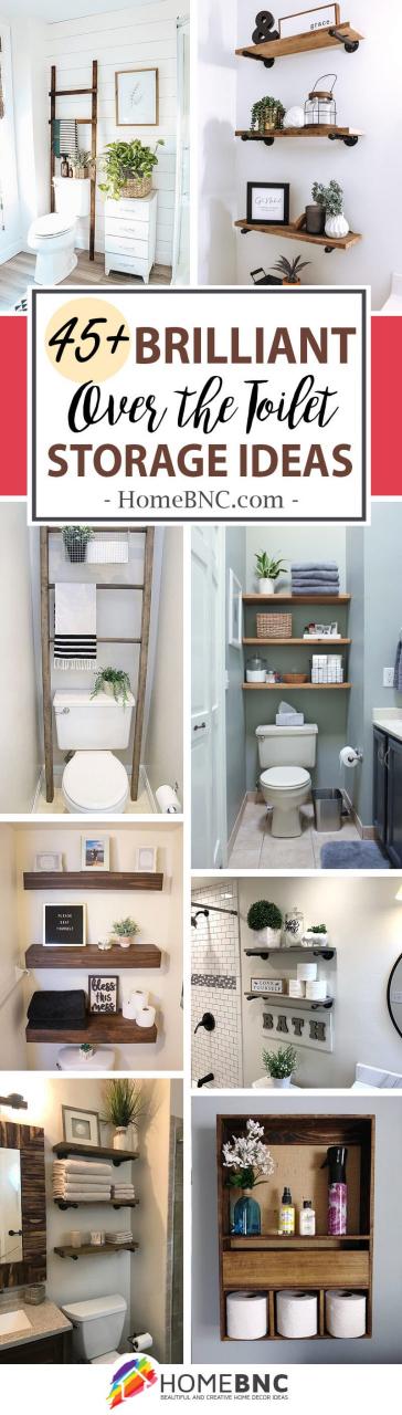 Bathroom Shelf Ideas above Toilet