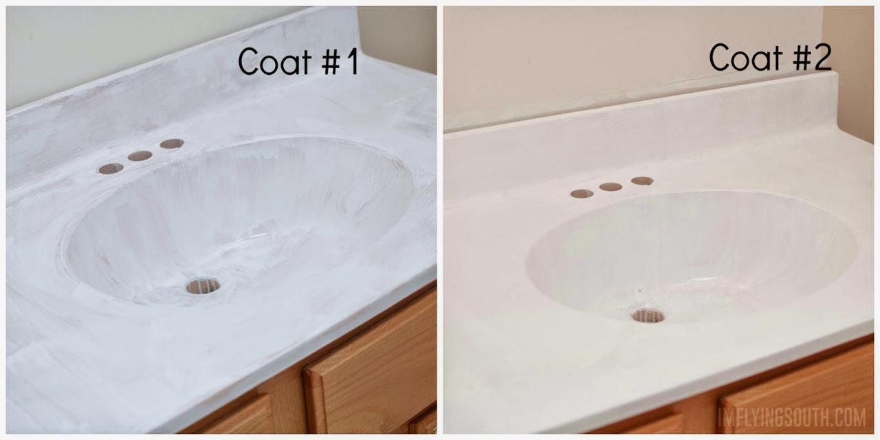 How To Paint Bathroom Sink And Countertop