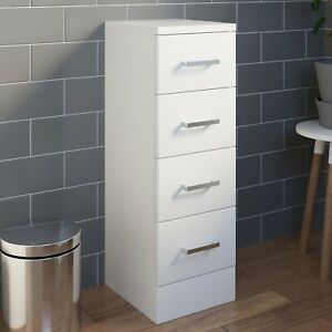 White Gloss Bathroom Storage Furniture