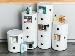 White Plastic Bathroom Storage