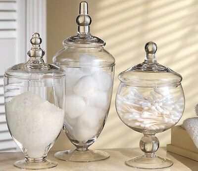 Bathroom Storage Jars Glass