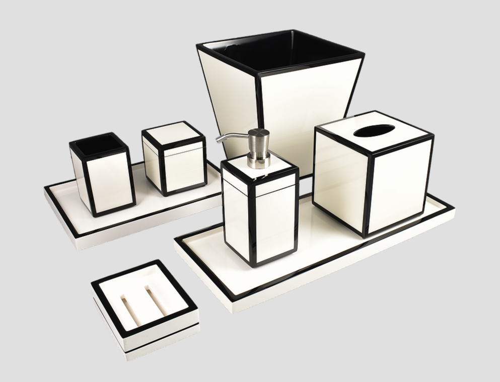 Black White Bathroom Accessories Sets