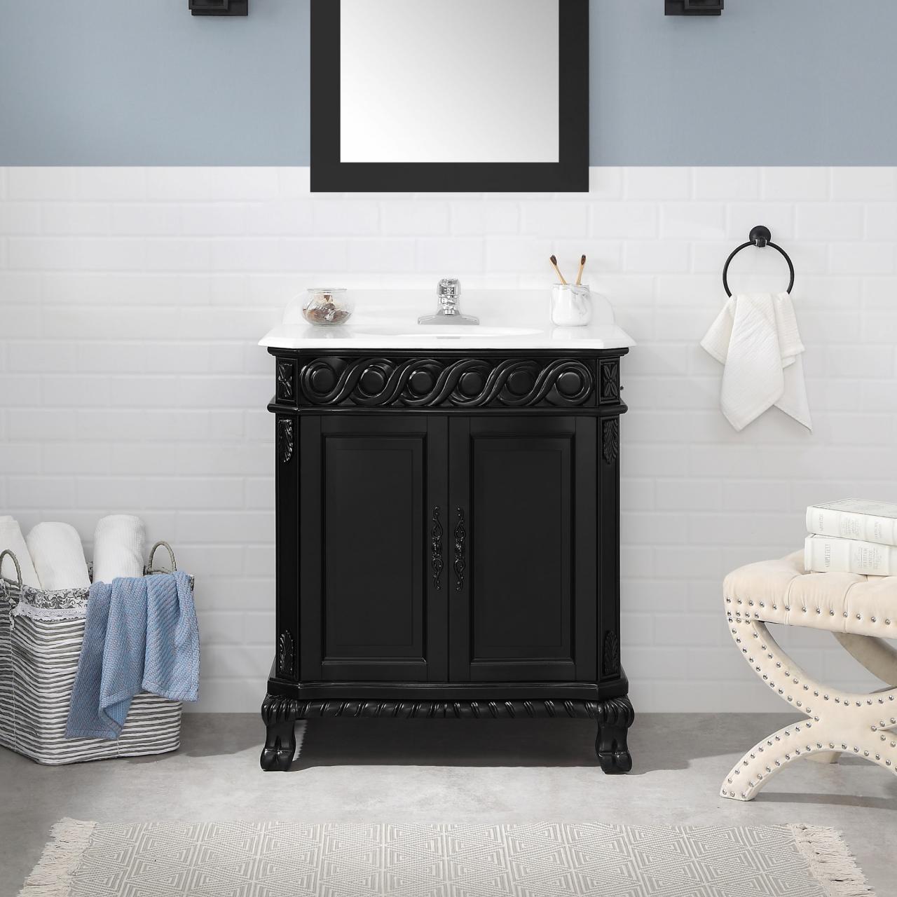 Black Bathroom Sink Vanity