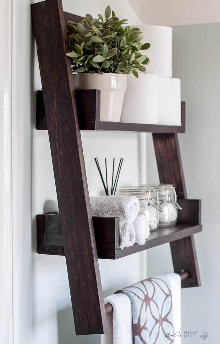Bathroom Towel Rack Shelf Ideas