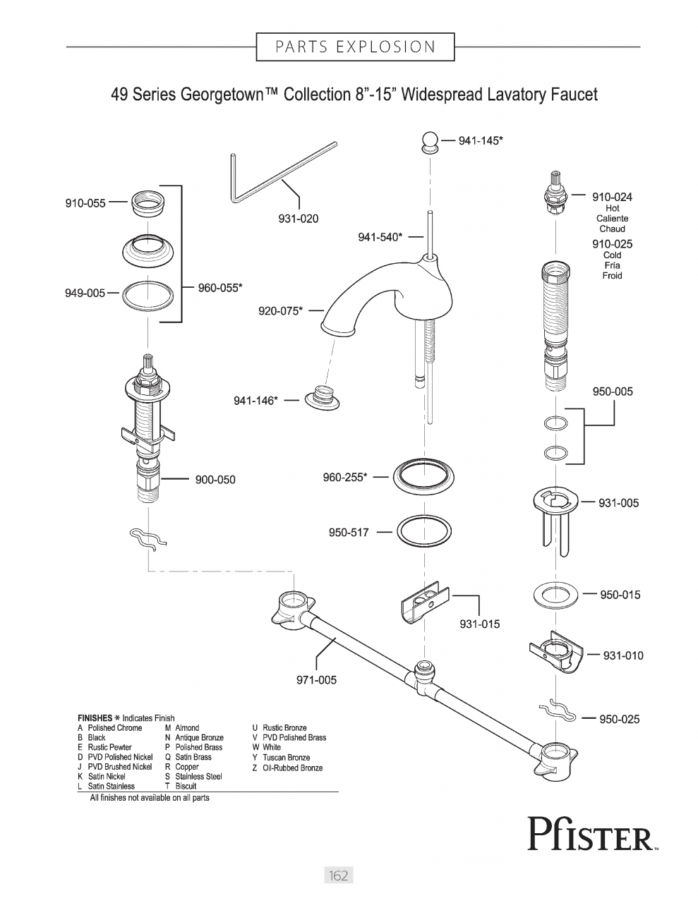 Price Pfister Bathroom Faucet Parts Diagram