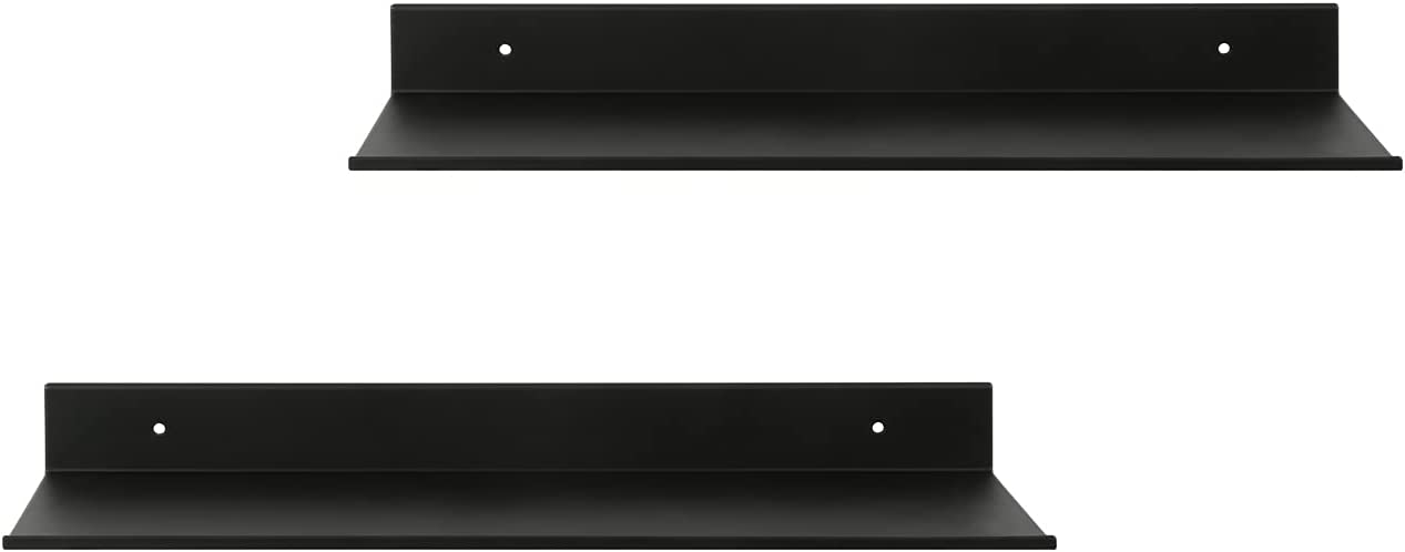 Bathroom Wall Shelf Black Metal