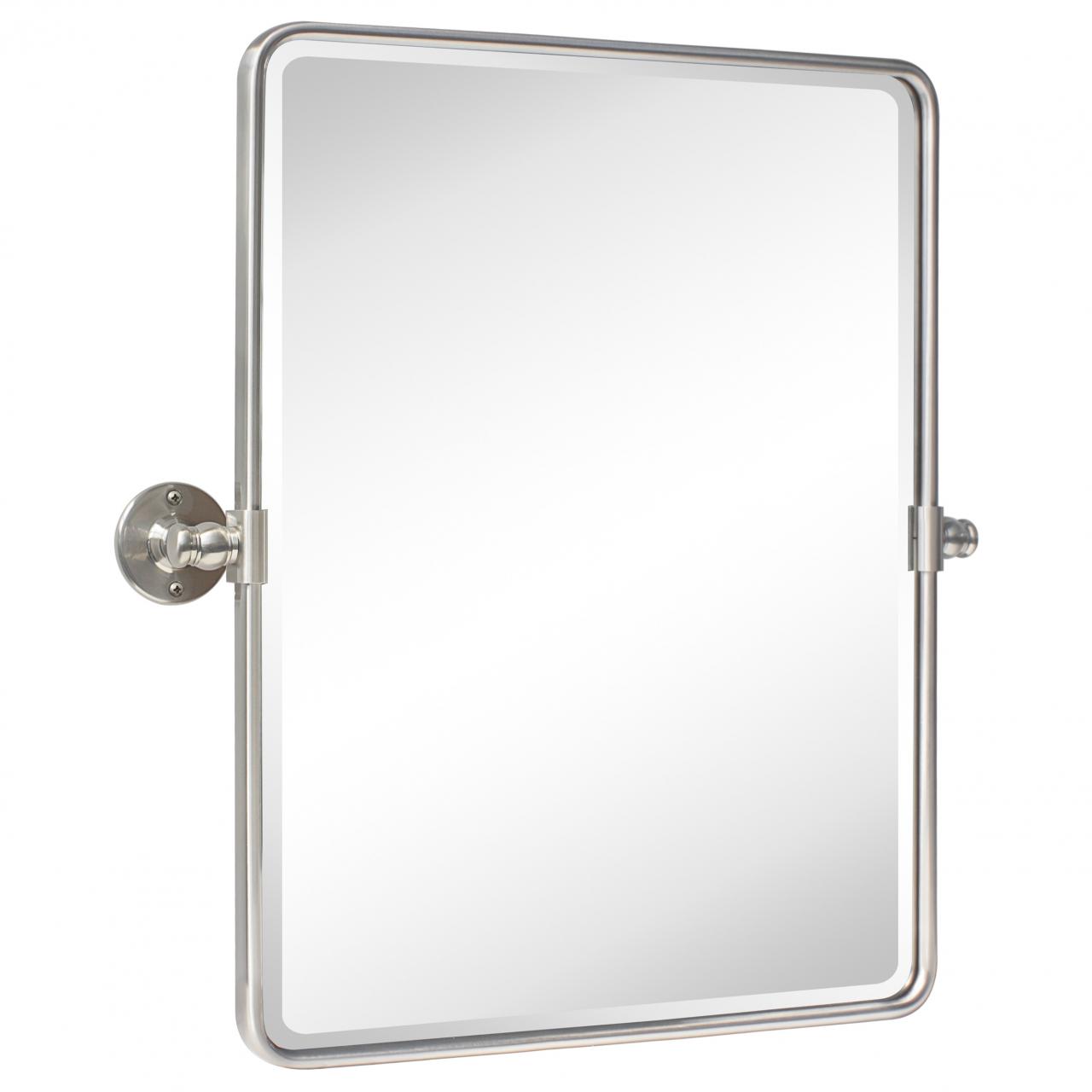Bathroom Mirror Tilt Brushed Nickel
