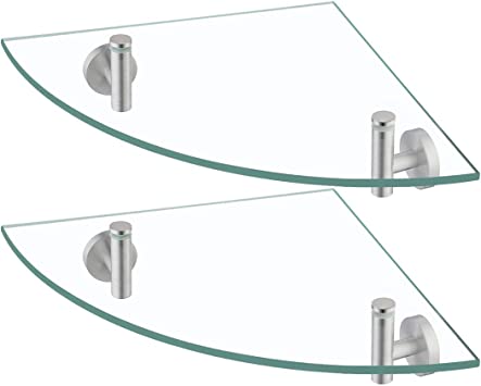 Bathroom Glass Corner Shelf Brackets