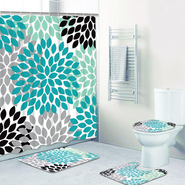Turquoise And Grey Bathroom Accessories
