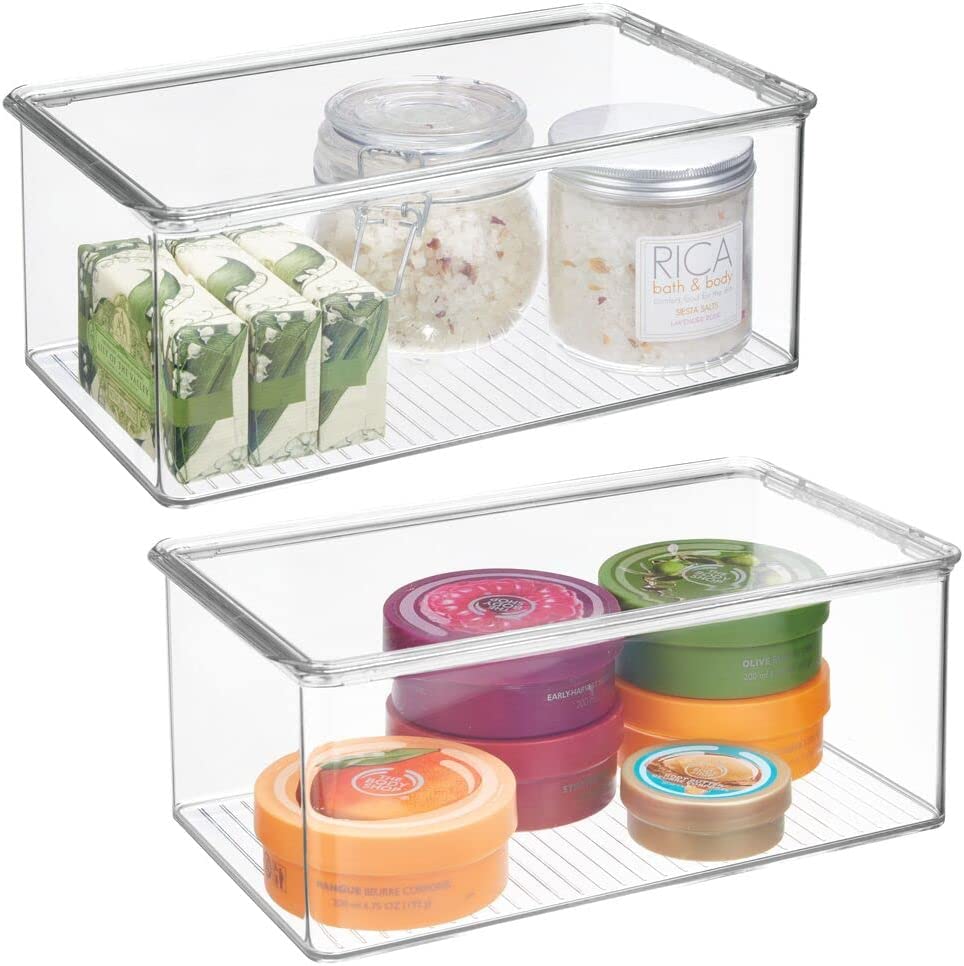Clear Bathroom Storage Containers