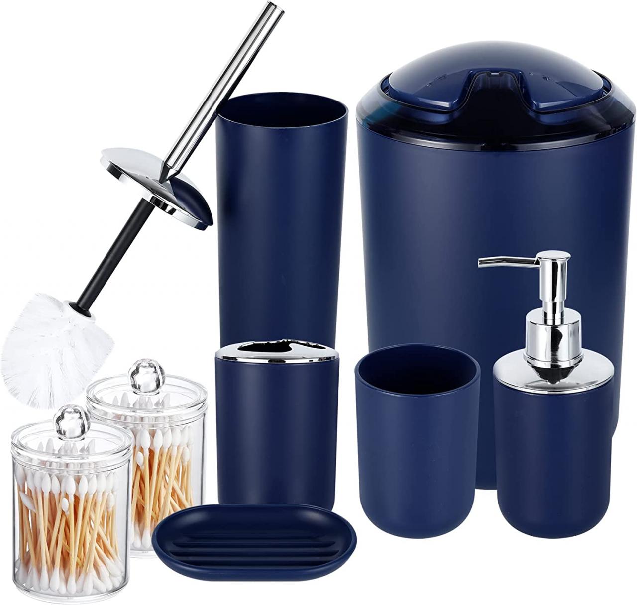 Dark Blue Bathroom Accessories