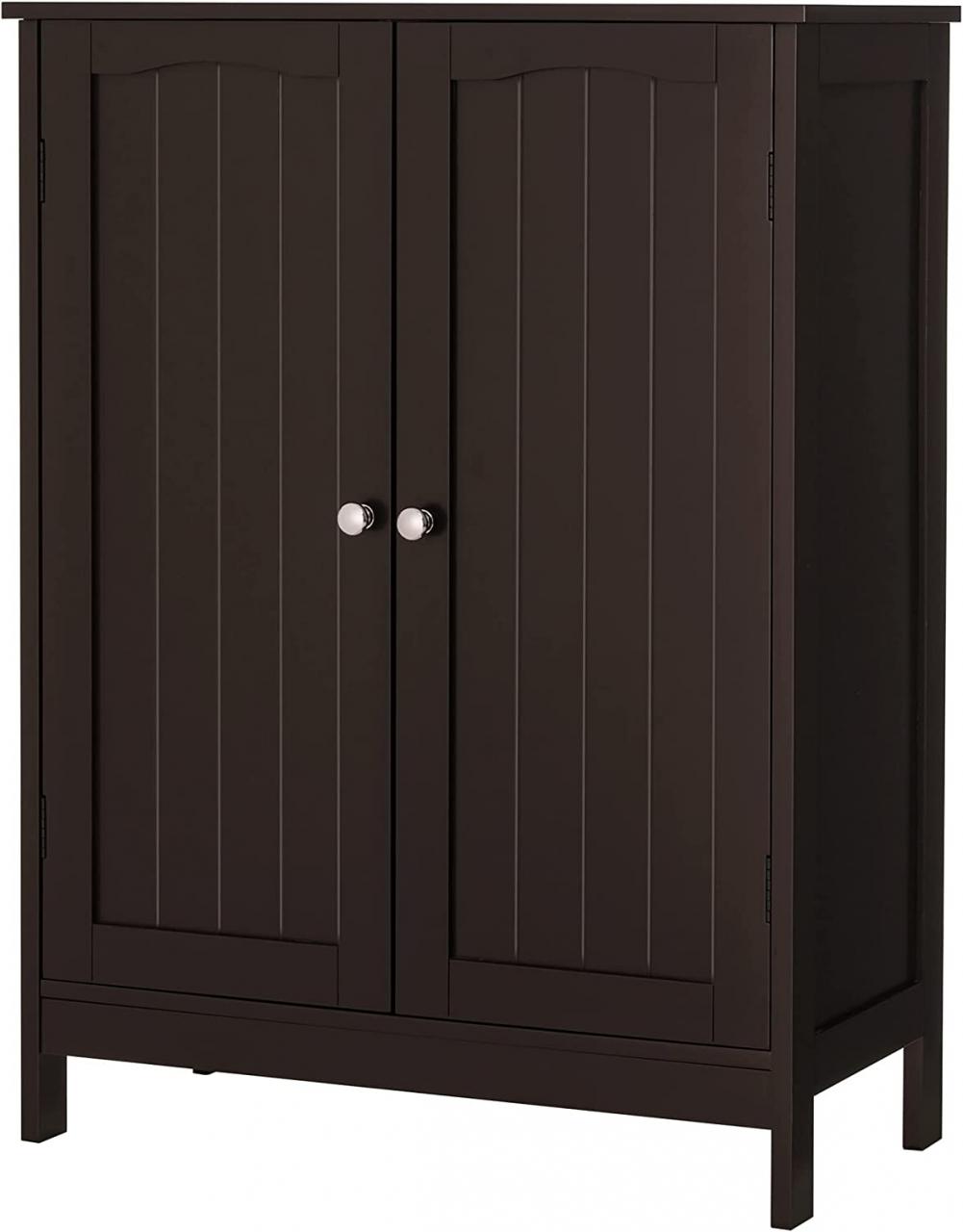 Dark Wood Bathroom Storage Cabinets
