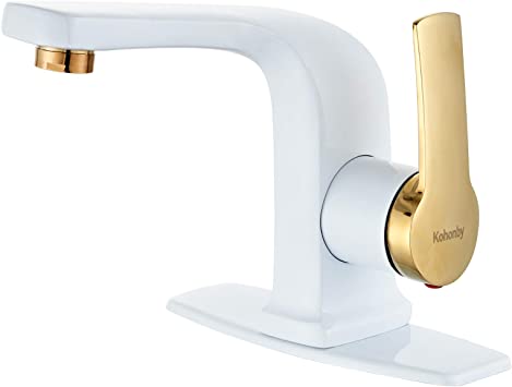 White Finish Bathroom Faucets