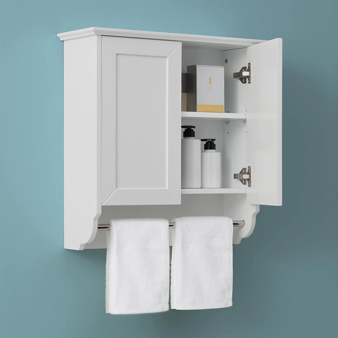 Small Bathroom Cabinet With Towel Bar
