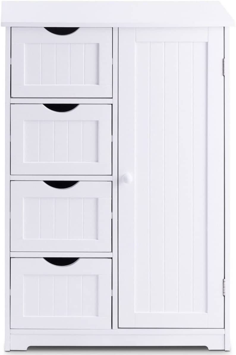 4 Drawer Bathroom Storage White