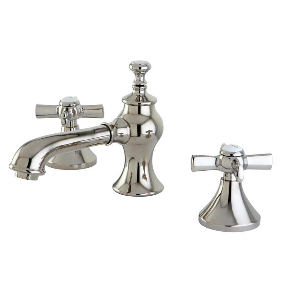 French Country Polished Nickel Widespread Bathroom Faucet