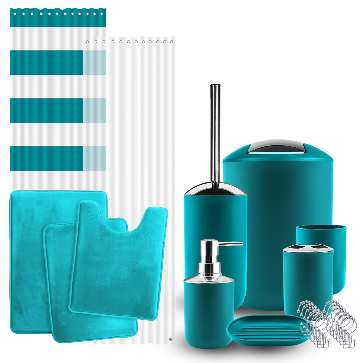 Bathroom Accessories Teal
