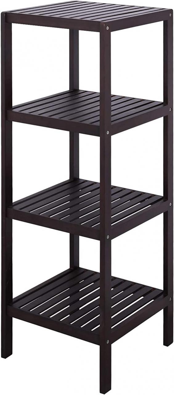 Black Bamboo Bathroom Shelf