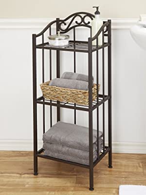 Bathroom Metal Floor Shelf