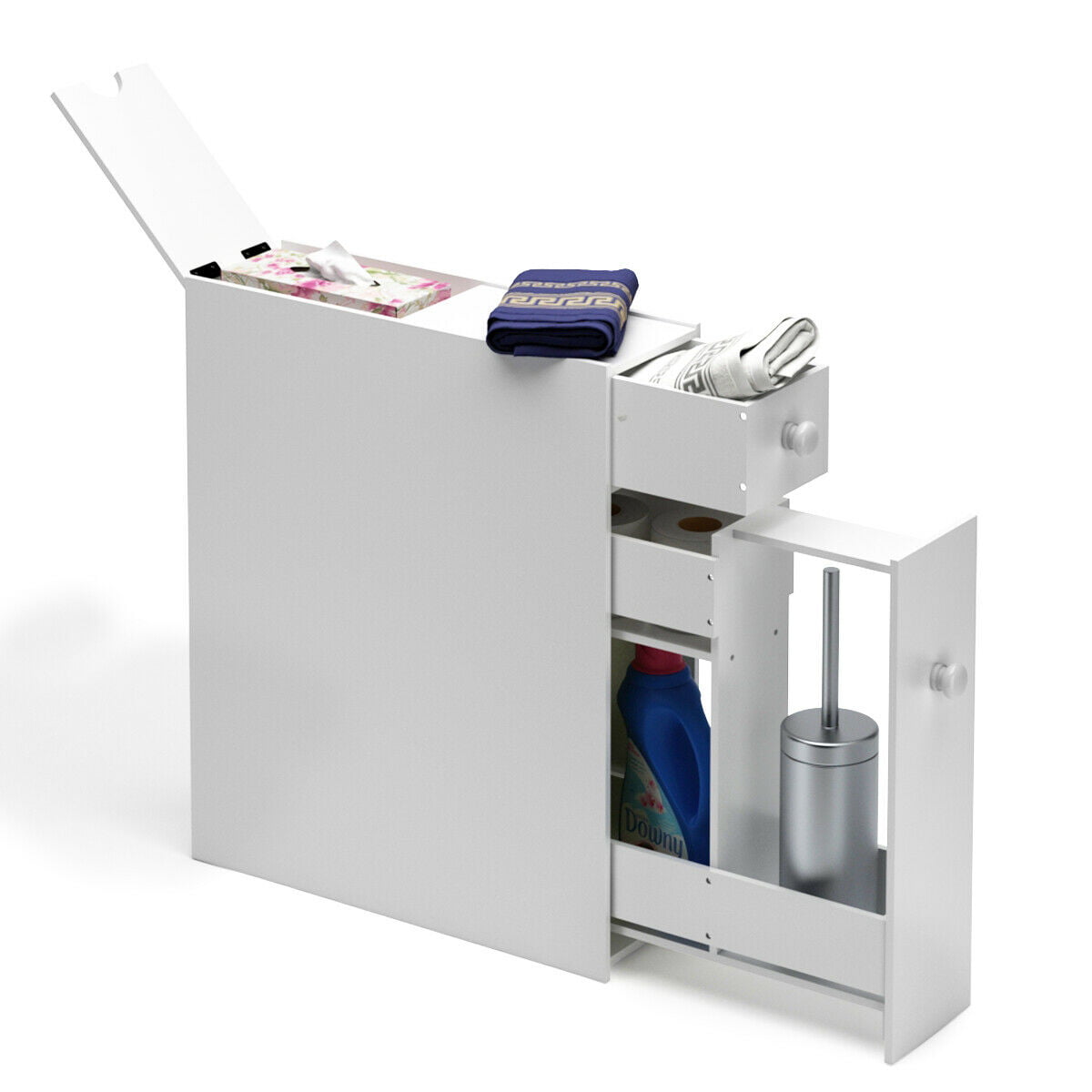 Narrow Floor Shelf for Bathroom