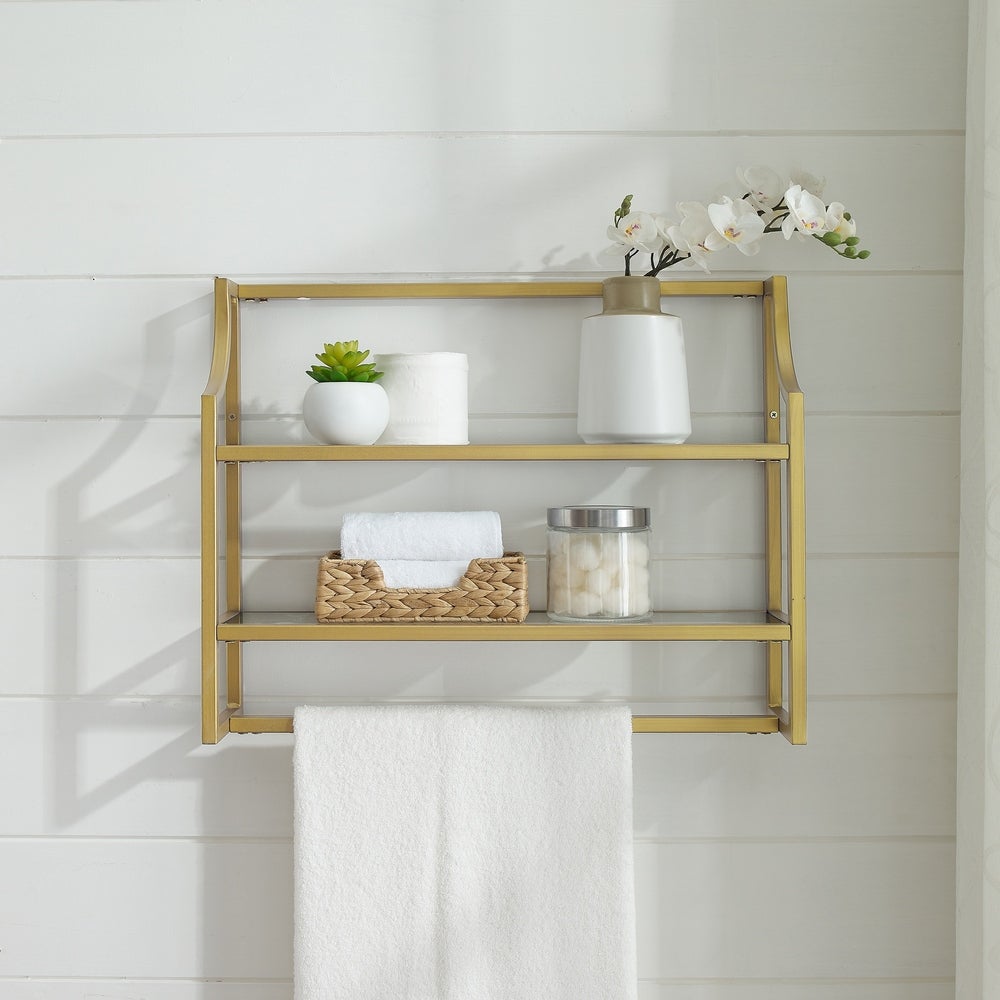Gold Bathroom Storage