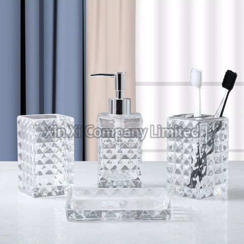 Diamond Bathroom Accessories Set