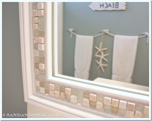 Framing A Bathroom Mirror With Glass Tile