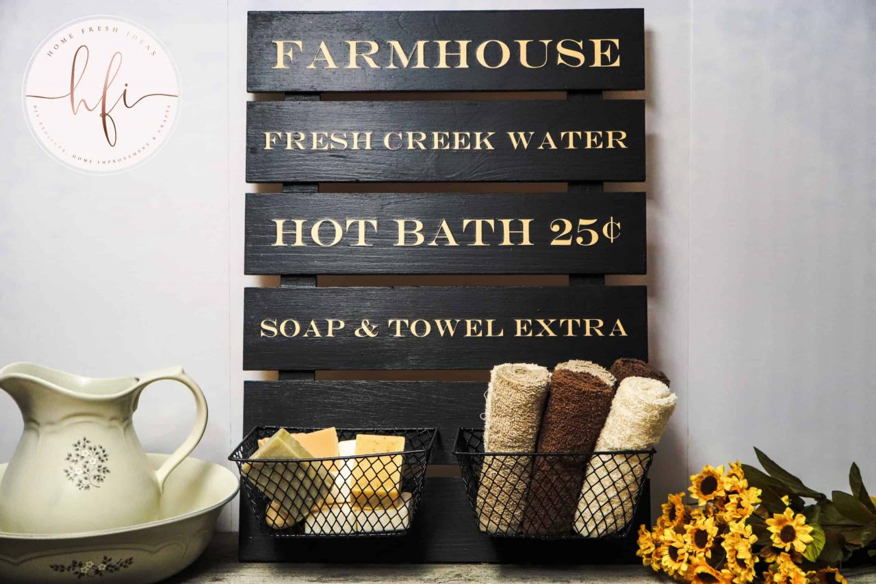 DIY Bathroom Sign Ideas